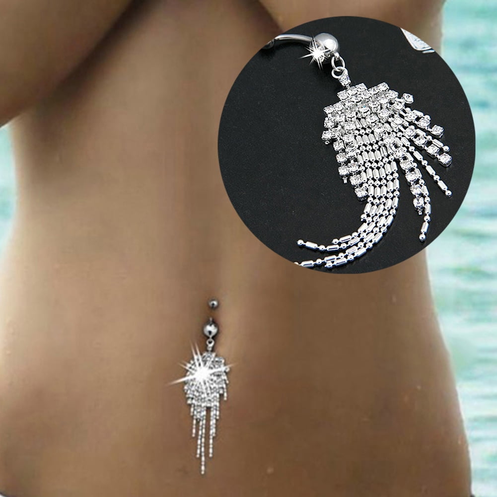 Long belly deals button rings