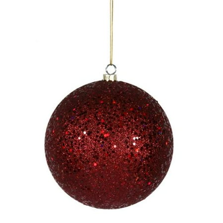 sequined burgundy red shatterproof christmas ball ornament gloria duchin christmas ornaments