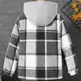 thumbnail image 4 of BFHHYA Boys Girls Sherpa-lined Plaid Hoodie Kids Teen Fall Winter Zip-Up Casual Hooded Jacket Long Sleeve Outerwear with Pockets for Playdates (4-15Y), 4 of 5