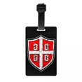 thumbnail image 1 of Custom Serbia Flag Luggage Tag Privacy Protection Baggage Tags Travel Bag Labels Suitcase, 1 of 1