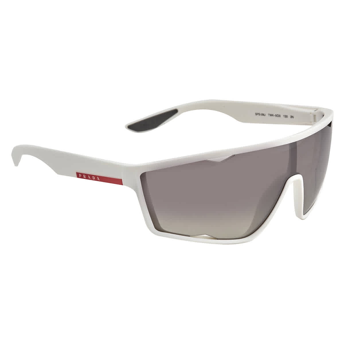 Vlak India Verstikken Prada Linea Rossa Grey Shield Men's Sunglasses PS 09US TWK5O0 40 -  Walmart.com
