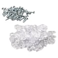 thumbnail image 2 of 50Pack Plastic Glass Panel Clips & Screws Cabinet Doors Retainer Clips Kit Set, 2 of 8