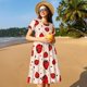 thumbnail image 4 of Balery Red Ladybug Vestidos sueltos de manga corta para mujer, vestidos de verano 2025, vestidos casuales de corte A con vuelo., 4 of 6