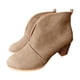 thumbnail image 5 of NECHOLOGY Botas Mujer Adulto Femenino Zapatos Botines para mujer Botines de fahsion Boots de plumas Las mujeres apiladas Heel tobillo Boots Boots de las mujeres Botas de mujer (Khaki, 8.5), 5 of 6