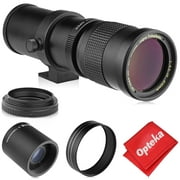 Opteka 420-800mm (w/ 2x- 840-1600mm) f/8.3 HD Telephoto Zoom Lens for Nikon DX FX F Mount Digital SLR Cameras