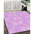 thumbnail image 3 of Ahgly Company Machine Washable Indoor Round Transitional Heliotrope Purple Area Rugs, 3' Round, 3 of 7