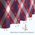 thumbnail image 6 of Red and Blue Star Argyle Pattern Shower Curtain 72"x84" ,Bathroom Decorative Shower Curtains Set with 12 Hooks,Modern Waterproof Washable Shower Curtain, 6 of 6