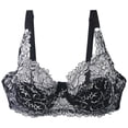 thumbnail image 4 of Sujetador de encaje sexy con copa ultrafina de Europa y Estados Unidos, bordado con copa CD, sujetador grande, ropa interior para mujer gorda, 4 of 5