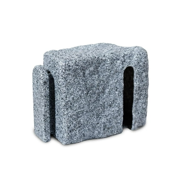 Beuta Greystone Left Turn Block - Landscape Edging for Lawn & Garden Easy No Dig Installation and Connects to Other Beuta Blocks Heavy Duty Composite Resin Flex Wall Stone - 1 pc.