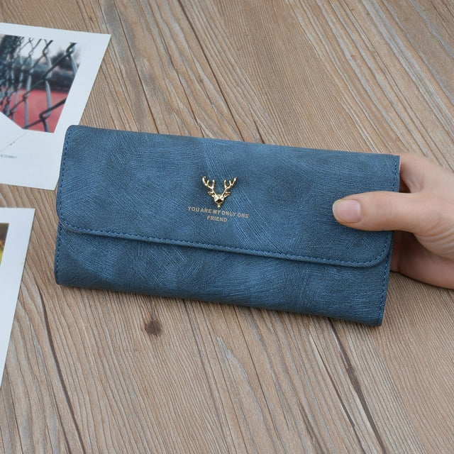 Cartera para mujer, bolso largo para mujer, cartera suave, moda Retro, bolso de mano para madre de gran capacidad