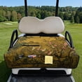 thumbnail image 2 of Xixirimido Easy-carry Golf Cart Seat Covers, Portable Golf Cart Seat Towel Blanket Quilted with 4 Pockets Fits for EZGO, Yamaha, Club Car & More 2-Seat Carts, Chinese-style Landscape Painting Yellow, 2 of 8
