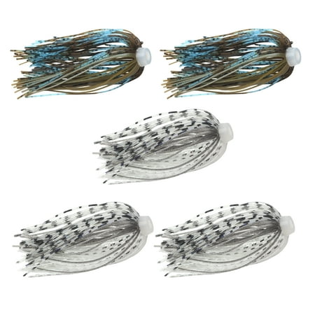 5pcs 88 Strands Silicone Jigs Skirts Fishing Lures Skirts Quickly Change Fishing Umbrella Skirts for Spinnerbaits Jigs