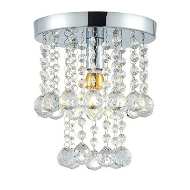 Mini Modern Crystal Ceiling Light Chandeliers Flush Mount Pendant For Hallwaycloset And Girls Room 780 Inch Com Mini Modern Crystal Ceiling Light, Mini Style Crystal Chandelier Pendant Light