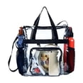 thumbnail image 1 of Bolsa Tote Transparente Aprobada Viaje Trabajo Deportivos, 1 of 3
