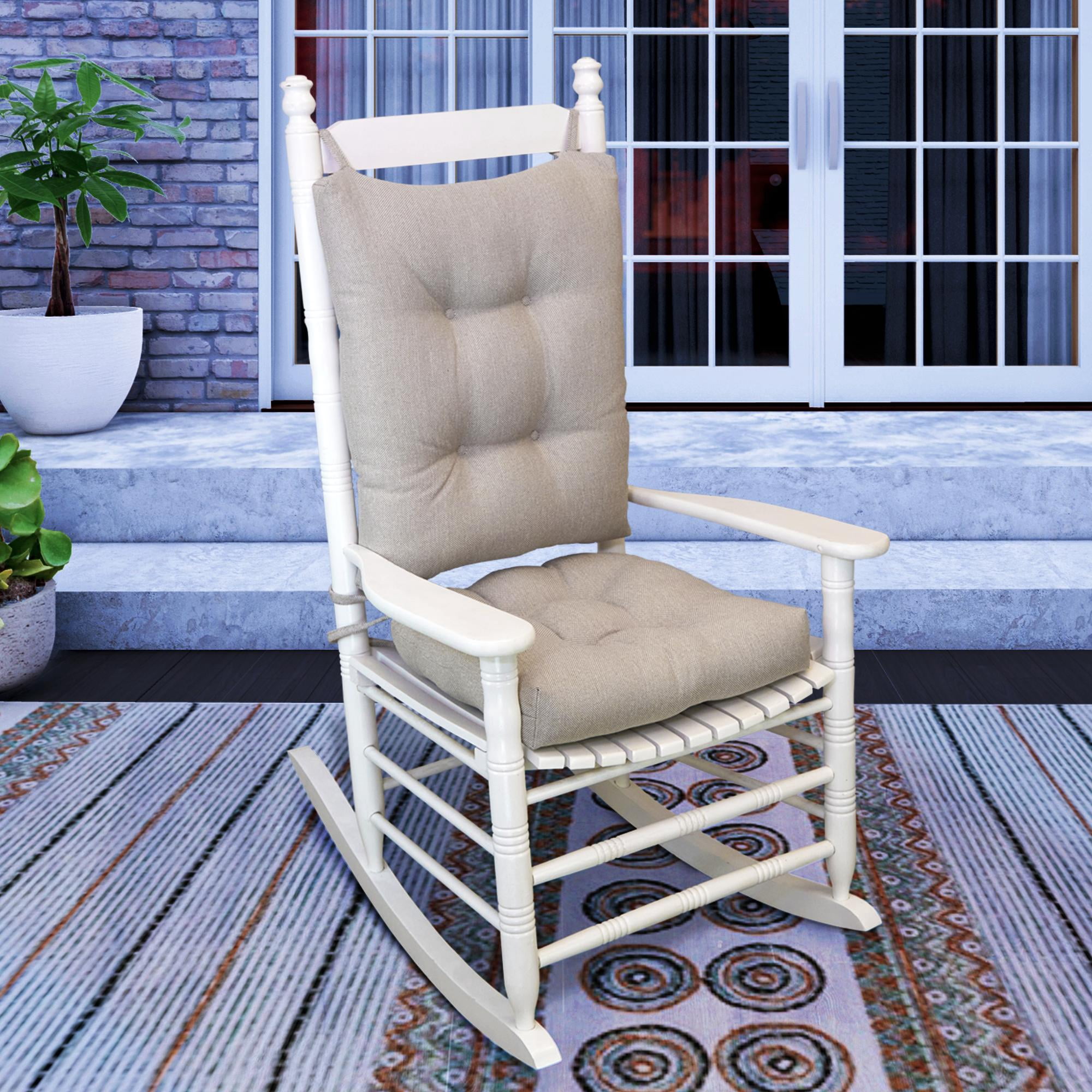 Klear Vu Indoor/Outdoor Woven Performance Fabric Rocking Chair Seat and Seatback Cushion Set