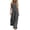 Dark Gray, variant on Women's Linen Halter Neck Jumpsuit High Waist Wide Leg Rompers with Front Button Decor Lightweight Casual Summer Sleeveless One Piece Overall Pants with Pockets