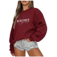 thumbnail image 1 of DPTALR Femmes Casual Manches Longues Col Rond Imprimé Sweat-Shirt Tops Blouse, 1 of 5