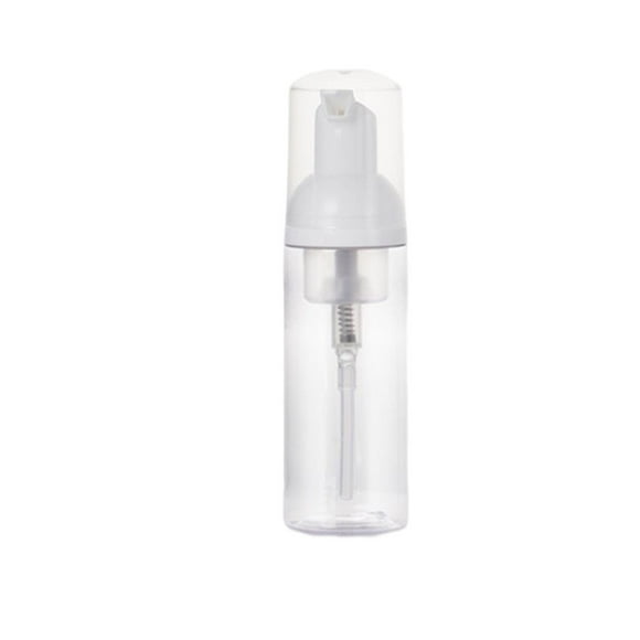 Seitruly Botella dispensadora de espuma con bomba, desmaquillador de plástico transparente portátil, contenedor de botellas de espuma para el Cuentagotas de vidrio y botellas 60ML