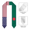 thumbnail image 2 of Bangladesh & USA United States Flag Shawl Sash Stole Graduation Shawls Wraps Scraf For International Study, 2 of 5