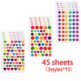 thumbnail image 1 of 3-45sheet Reward Stickers for Children Colorful Star Heart Dot Behavior Chart Scrapbook Sticker Student Teacher Supplies, 1 of 1