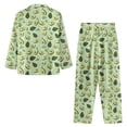 thumbnail image 4 of Suhoaziia Sleepwear for Women Nightgown Avocado Leaves Warmth Pj Home Indoor Aesthetic Trendy Clothing,Size 3XL 2 Pack Cozy Nightwear for Spring/Fall Button-Down Outtfits, 4 of 6