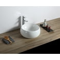 thumbnail image 3 of Ruvati Rvb0316 Vista 16" Round Porcelain Vessel Bathroom Sink - White, 3 of 7