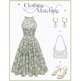thumbnail image 4 of Vestido Bbonlinedress Summer Floral Green para mujer 3XL, 4 of 6