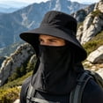 thumbnail image 6 of Wide Brim Boonie Sun Hat with Removable Face & Neck Flap, Full Coverage Breathable Mesh Cap, Lightweight Headwear for Hiking, Fishing, Camping and Garden Outdoor Activities, 6 of 7