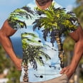 thumbnail image 2 of Camisas Para Hombre Manga Larga De AlgodóN Verano moda tendencia hombres 3dpolo camisa cremallera manga corta pulóver Casual hombres camiseta (Green, XXL), 2 of 5
