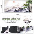 thumbnail image 4 of Large Gaming Mouse Pad, Extended Mouse Pad with Stitched Edge, XL Keyboard Mouse Mat Non-Slip Rubber Base Desk Pad 31.5x15.7inch for Office Home Game Work -Pine Tree Mountains, 4 of 6