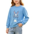 thumbnail image 2 of Spazoro Toddler Girls Cute Graphic Sweatshirts, Long Sleeve Soft & Stretchy Crew Neck 100% Cotton Tops Casual Pullover Shirts for Fall Light Blue Size 2-3 T, 2 of 9