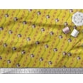 thumbnail image 3 of Soimoi Yellow Cotton Poplin Fabric Leaves & Flower Floral Print Fabric by the Yard 42 Inch Wide, 3 of 3