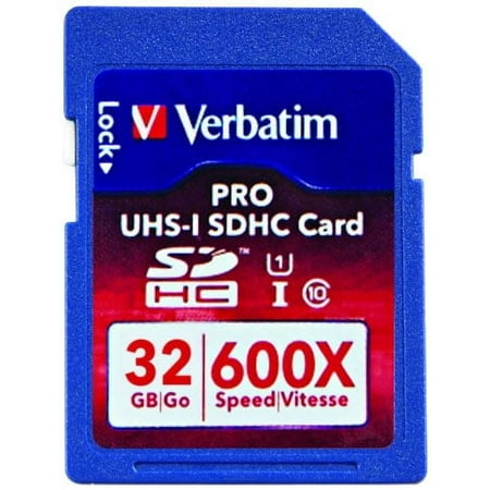 Verbatim 32GB Pro 600X SDHC Memory Card UHS-I V30 U3 Class 10