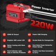 thumbnail image 4 of 220W Power Inverter for Milwaukee 18V Battery, DC 18V to AC 110V Battery Inverter, Portable Power Station Generator with, 4 of 9