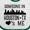 thumbnail image 4 of Inktastic Houston Texas Someone Loves Me Skyline Boys or Girls Baby Bib, 4 of 4