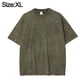 thumbnail image 2 of Camiseta retro de algodón con cuello redondo para hombre y mujer, de verano, verde, de manga corta, con hombros caídos, holgada, informal, azul, 2 of 5