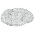 thumbnail image 6 of Sunnydaze Tufted Large Round Floor Cushion - Set of 2 - Unique Outdoor/Indoor Chair Cushions or Meditation Cushions - 300D Olefin with Polyester Fill - 22-Inch Diameter - Gray Damask, 6 of 6