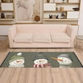 thumbnail image 2 of Yayeee Runner Rug for Bedroom 2'x6' Machine Washable Hallway Non Slip Mat, Gray Cute Snowmen, 2 of 8