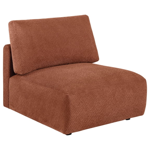Coaster Elysia Fabric Upholstered Modular Armless Chair, Coral