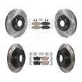 thumbnail image 1 of Transit Auto Front Rear Ceramic Pad & Coated Drilled Slotted Disc Brake Rotor Kit for Car 2005 Honda Accord Hybrid with 3.0L FULL HYBRID EV-GAS (FHEV) engine with 300mm Diameter KDA-102418, 1 of 8