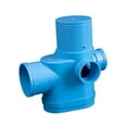 thumbnail image 3 of Conector de tubería de drenaje del fregadero Conector de tubería de canalón Acoplamiento a prue de fugas Fácil de instalar Conector de colador para fregadero Hotel Azul 75x50mm, 3 of 8