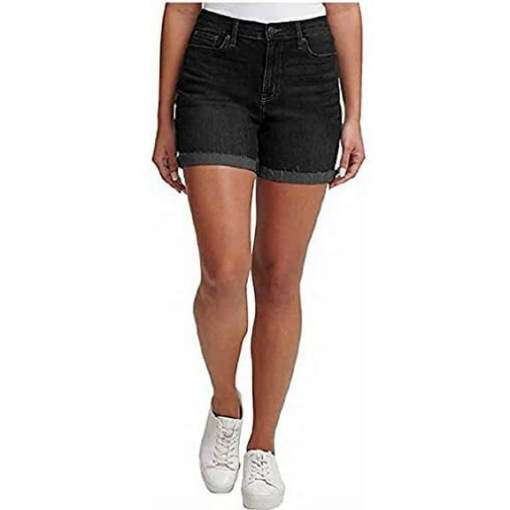 Calvin Klein Womens Roll Cuff Short (Black Sand, 14)