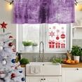 thumbnail image 6 of Purple Valances for Windows, Decorative Rod Pocket Window Valance Curtains, Retro Oil Painting Modern Abstract Art Aesthetics Short Curtain Drapes for Kitchen/Living Room, 2 Panels, 54" W x 18" L, 6 of 8