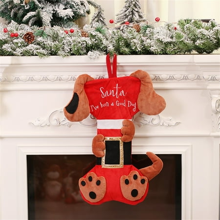 

LnjYIGJ Hot Three-dimensional Animal Socks Christmas Tree Pendant Cartoon Cat And Dog Candy Bag Gifts