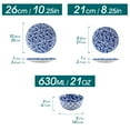 thumbnail image 3 of MALACASA 12 Pieces Dinnerware Sets, Porcelain Plates and Bowls Set for 4, Blue and White Porcelain Dish Set, White Orchid Pattern, 3 of 11