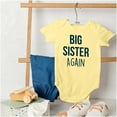 thumbnail image 4 of Big Sister Again Older Sibling Cute Bodysuit Jumper Girls Infant Baby Brisco Brands 12M, 4 of 6