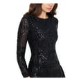 thumbnail image 3 of BETSY & ADAM Womens Black Long Sleeve Full-Length Evening Dress Petites 14P, 3 of 4