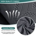 thumbnail image 4 of TAOCOCO Durable 4-Pieces Loveseat Recliner Slipcovers with Console, Stretch Jacquard Reclining Couch Covers for 2 Seater Sofa with Pockets- Home Sofa Protector, Black Gray, 4 of 10
