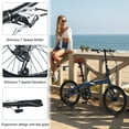 thumbnail image 2 of Meghna 20 inch Folding Bike City Bicycle for Adult Foldable Frame Aluminum Alloy Unisex Navy, 2 of 7