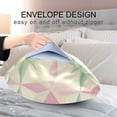 thumbnail image 4 of Yayeee Pillowcase Standard Size Set of 2 Satin Wrinkle Resistant Pillow Case, Beige Symmetrical Stars, 4 of 7